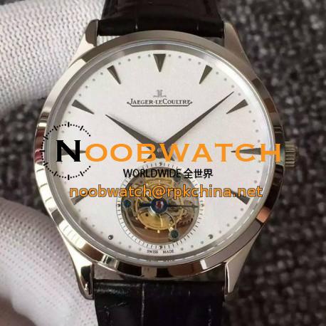 Replica Jaeger-LeCoultre Master Ultra Thin Tourbillon Stainless Steel White Dial Swiss Tourbillon