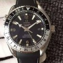 Replica Omega Seamaster Planet Ocean GMT Good Planet Foundation Stainless Steel Black Dial Swiss 8906