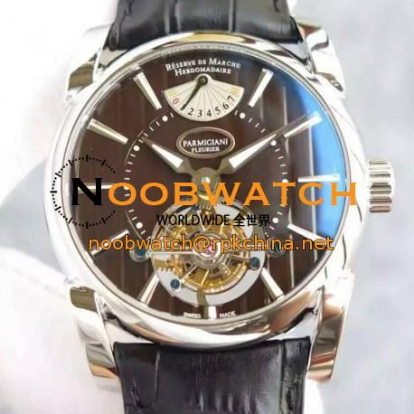 Replica Parmigiani Fleurier Tonda Tourbillon Stainless Steel Brown Dial Swiss Tourbillon