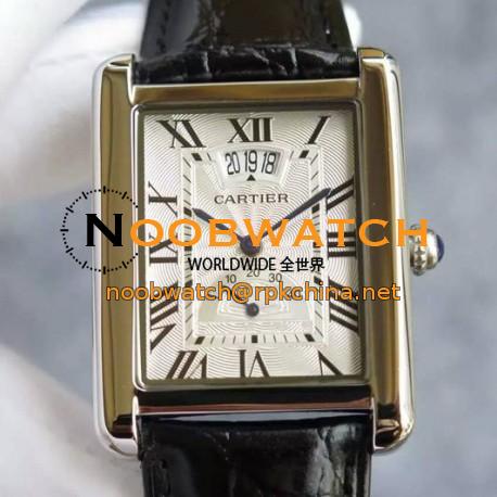 Replica Cartier Tank Louis Cartier Extra Large W1560003 Stainless Steel White Dial Swiss 2824-2