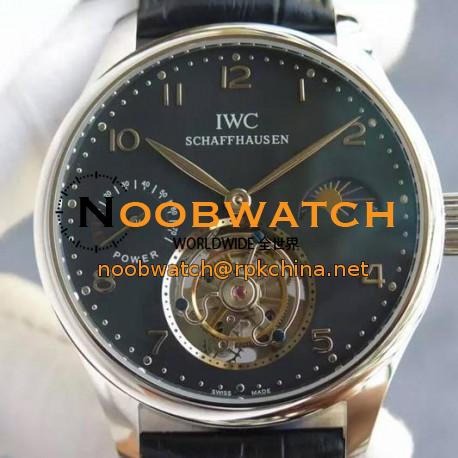 Replica IWC Portuguese Regulateur Tourbillon Stainless Steel Black Dial Swiss Tourbillon