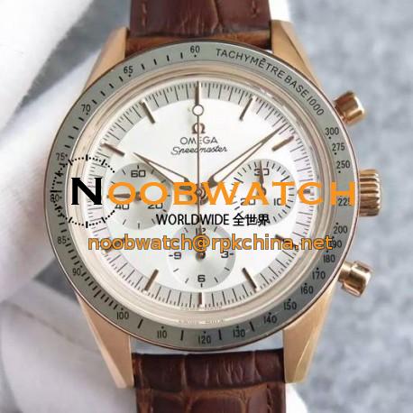 Replica Omega Speedmaster Moonwatch Limited Edition Rose Gold White Dial Swiss 1861