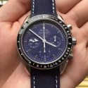 Replica Omega Speedmaster Moonwatch Anniversary Silver Snoopy Stainless Steel Blue Dial Swiss 9300