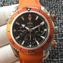 Replica Omega Seamaster Planet Ocean Chronograph Stainless Steel Black Dial Swiss 7750