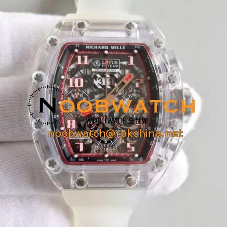 Replica Richard Mille RM011 R Grosjean Lotus F1 Team Shappire Red & Skeleton Dial Swiss 7750