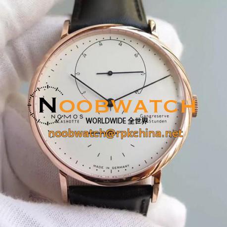 Replica Nomos Lambda Rose Gold White Dial German DUW 1001