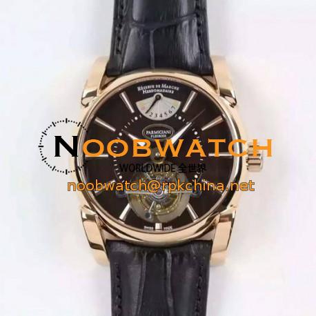 Replica Parmigiani Fleurier Tonda Tourbillon Rose Gold Brown Dial Swiss Tourbillon