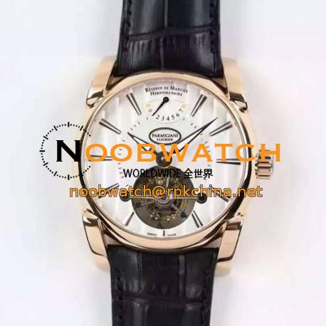 Replica Parmigiani Fleurier Tonda Tourbillon Rose Gold White Dial Swiss Tourbillon