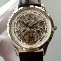 Replica Jaeger-LeCoultre Master Ultra Thin Tourbillon Stainless Steel White & Skeleton Dial Swiss Tourbillon