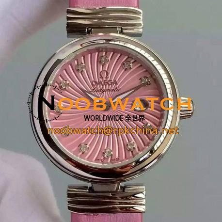 Replica Omega De Ville Ladymatic Stainless Steel Pink Dial Swiss 8520