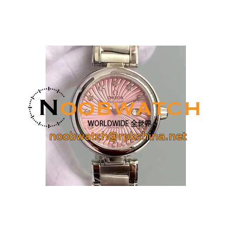 Replica Omega De Ville Ladymatic Stainless Steel Pink Dial Swiss 8520