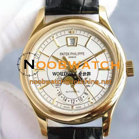 Replica Patek Philippe Annual Calendar 5205 Rose Gold White Dial Swiss 324