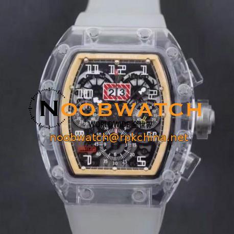 Replica Richard Mille RM011-FM Shappire Cream & Skeleton Dial Swiss 7750