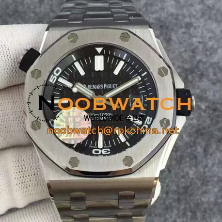 Replica Audemars Piguet Royal Oak Offshore Diver 15710 Stainless Steel Black Dial Swiss 3120