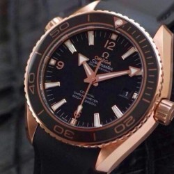 Replica Omega Planet Ocean Professional 42MM Rose Gold Black Dial Swiss 8501