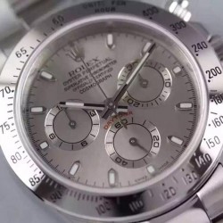 Replica Rolex Daytona Cosmograph 116520 JF Stainless Steel Anthracite Dial Swiss 7750 Run 6@SEC