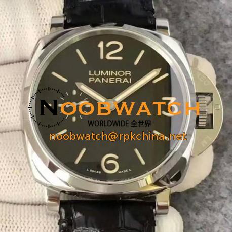 Replica Panerai Luminor Due 3 Days Acciaio PAM 676 V6 Stainless Steel Black Dial Swiss P1000