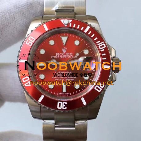 Replica Rolex Submariner Date 116610LN BP Stainless Steel Red Dial Swiss 2836-2