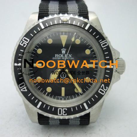 Replica Rolex Submariner T Military 5517 LF Stainless Steel Black Dial Swiss 2836-2