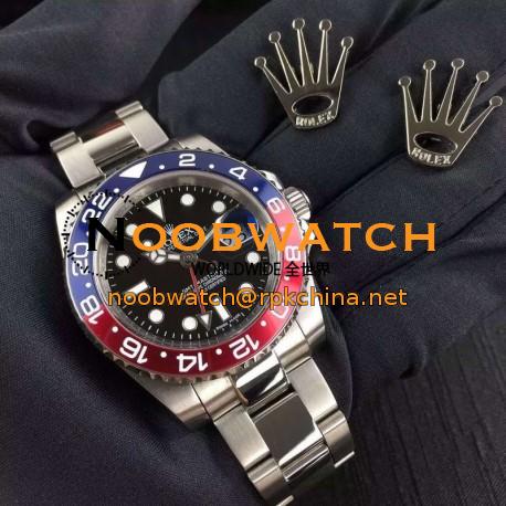 Replica Rolex GMT-Master II 116719BLRO UR Stainless Steel Black Dial Swiss 2836-2