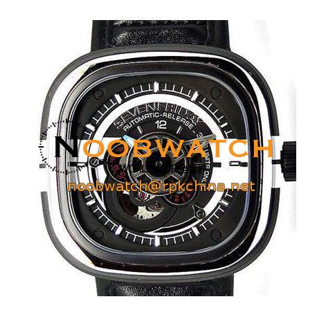 Replica Sevenfriday P3 BB PVD Black & White Dial Miyota 82S7