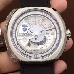 Replica Sevenfriday V1/01 Stainless Steel White Dial Miyota 82S7