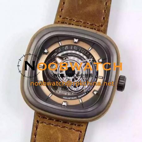 Replica SevenFriday P2B/03-W Woody Gold Dial Miyota 82S7