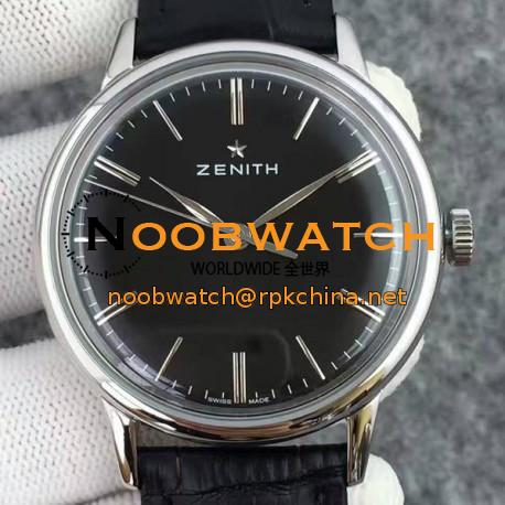 Replica Zenith Elite 6150 03.2270.6150/01.C493 Stainless Steel Black Dial Swiss Elite 6150