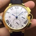 Replica Cartier Ballon Bleu Chronograph YG White Dial Swiss 7750