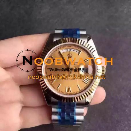 Replica Rolex Day-Date 116233 36MM V5 Stainless Steel & Yellow Gold Gold Dial Swiss 2836-2