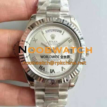 Replica Rolex Day-Date II 218239 41MM V6 Stainless Steel Sundust Dial Swiss 2836-2