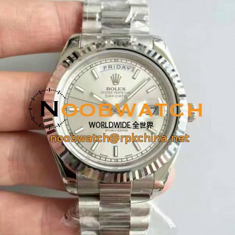 Replica Rolex Day-Date II 218239 41MM V6 Stainless Steel Sundust Dial Swiss 2836-2