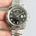 Replica Rolex Day-Date II 218239 41MM V6 Stainless Steel Black Dial Swiss 2836-2