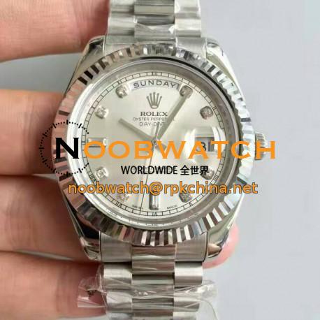 Replica Rolex Day-Date II 218239 41MM V6 Stainless Steel Sundust Dial Swiss 2836-2