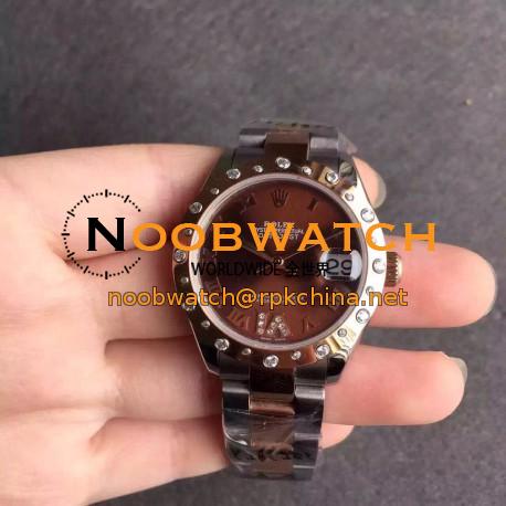 Replica Rolex Lady Datejust 31 178341 31MM V5 Stainless Steel & Rose Gold Chocolate Dial Swiss 2836-2