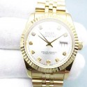 Replica Rolex Datejust 116238-0079 36MM Yellow Gold Rhodium Dial Swiss 2836-2