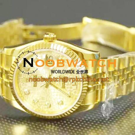 Replica Rolex Datejust 116238 36MM Yellow Gold Champagne Dial Swiss 2836-2