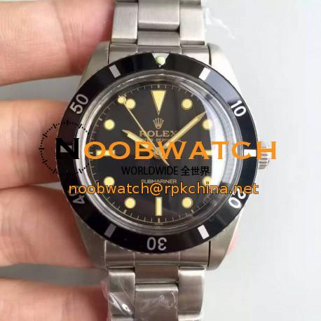 Replica Rolex Submariner 6538 Big Crown LF Stainless Steel Black Dial Swiss 2836-2