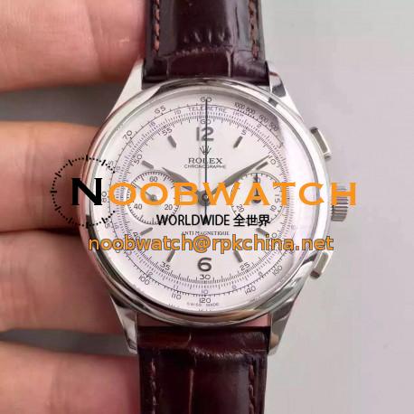 Replica Rolex Chronographe 66658 BP Stainless Steel White Dial Swiss Lemania Run 9@SEC