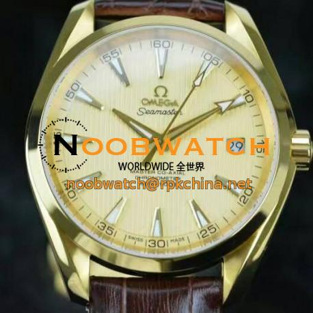 Replica Omega Seamaster Aqua Terra 150M 41MM Yellow Gold Gold Dial Swiss 8501