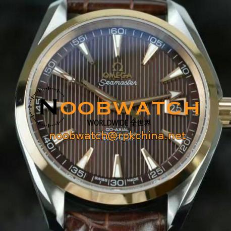 Replica Omega Seamaster Aqua Terra 150M 41MM Rose Gold & Stainless Steel Brown Dial Swiss 8501