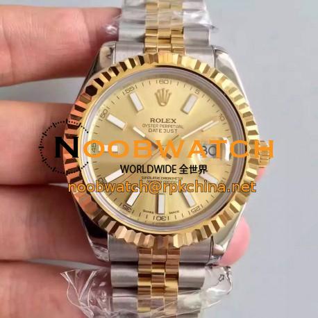 Replica Rolex Datejust 41 126333 41MM NF Stainless Steel & Yellow Gold Champagne Dial Swiss 2836-2