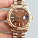 Replica Rolex Day-Date 40 228235 40MM KW Rose Gold Chocolate Dial Swiss 3255