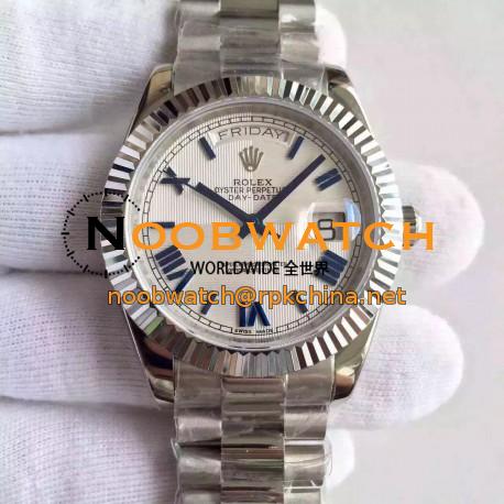 Replica Rolex Day-Date 40 228239 40MM KW Stainless Steel Silver Dial Swiss 3255