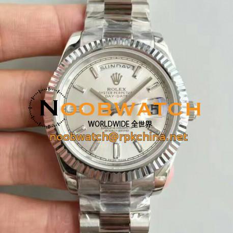 Replica Rolex Day-Date 40 228239 40MM KW Stainless Steel Sundust Dial Swiss 3255