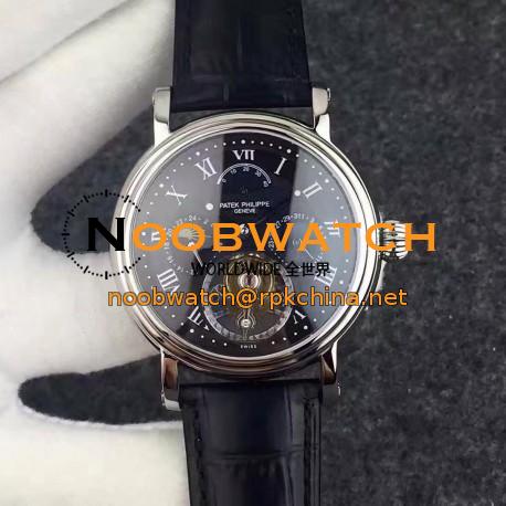 Replica Patek Philippe Grand Complication Tourbillon Stainless Steel Black Dial Swiss Tourbillon