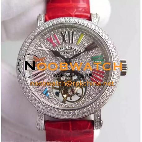 Replica Franck Muller Color Dreams Tourbillon Imperial Stainless Steel & Diamonds Diamonds Dial Swiss Tourbillon