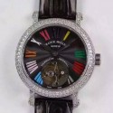 Replica Franck Muller Color Dreams Tourbillon Imperial Stainless Steel & Diamonds Black Dial Swiss Tourbillon