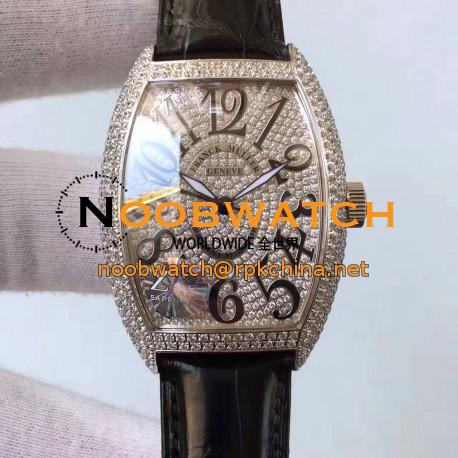 Replica Franck Muller FM 8880 SC DT D6 CD OG Stainless Steel & Diamonds Diamonds Dial Swiss 2824-2