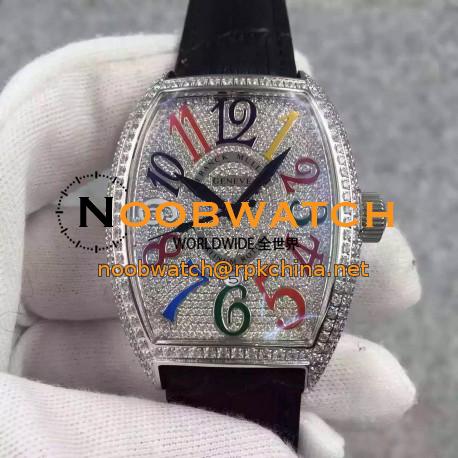 Replica Franck Muller Cintree Curvex Color Dreams FM 8880 SC DT D6 CD OG Stainless Steel & Diamonds Diamonds & Color Dial Swiss 